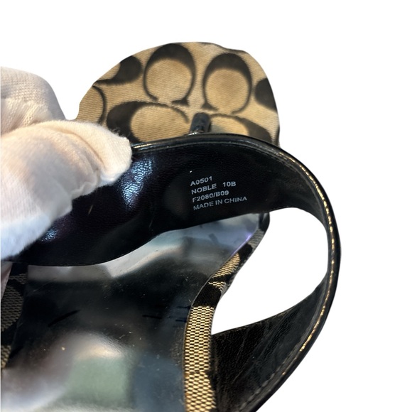 Coach Logo Noble Women’s Wedge Shoes Size 10 Black - Picture 7 of 12